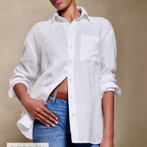 Banana Republic Oversized 100% Linen Shirt